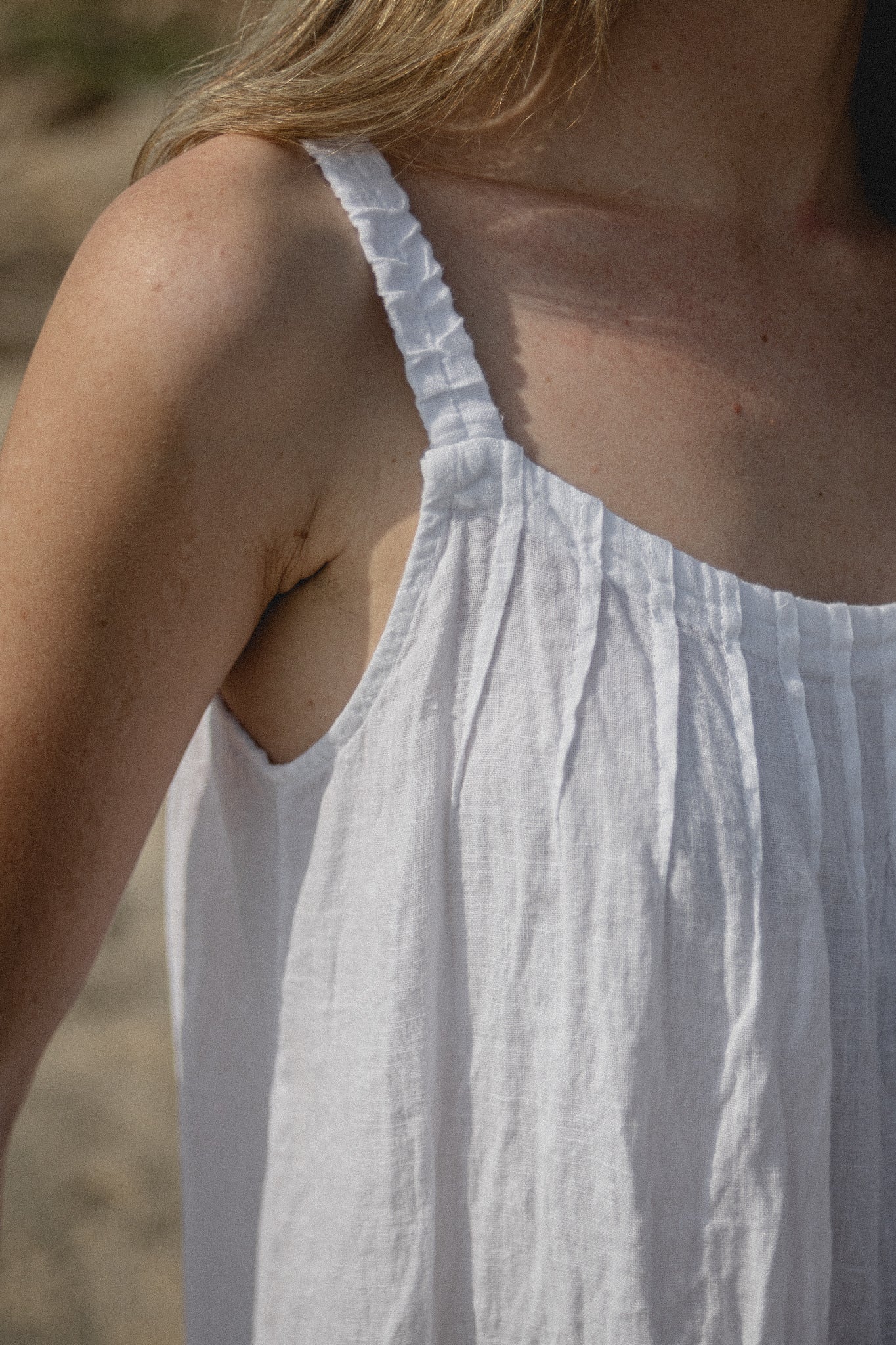 VESTIDO LINO BLANCO