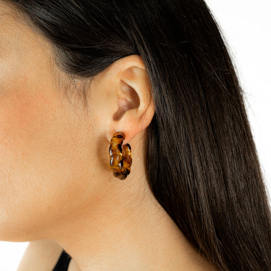 PENDIENTES DE ARO ANIMAL PRINT