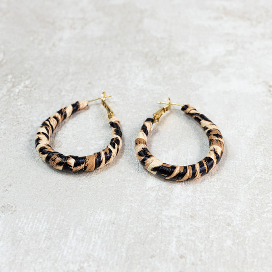 PENDIENTES DE ARO ANIMAL PRINT