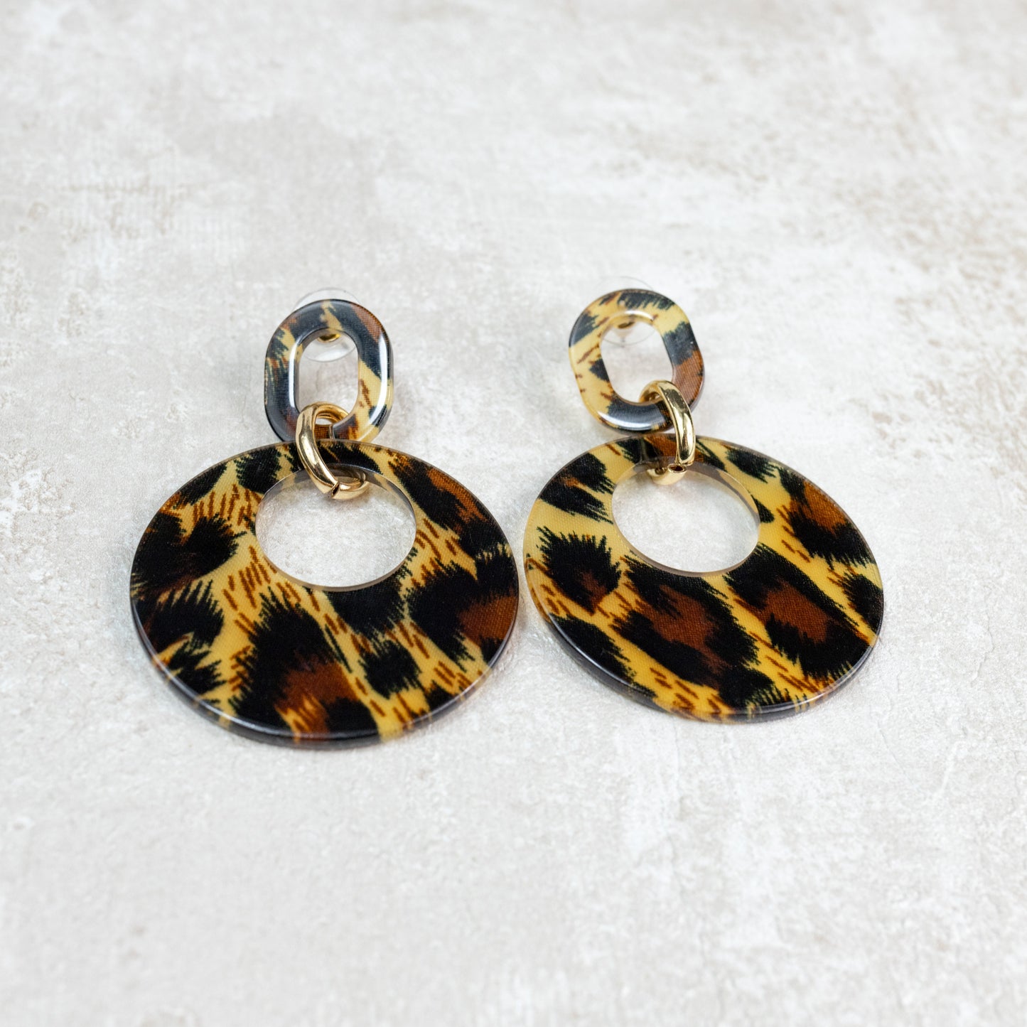 PENDIENTES DE ARO ANIMAL PRINT