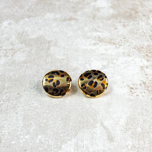 PENDIENTES ANIMAL PRINT CIRCULAR