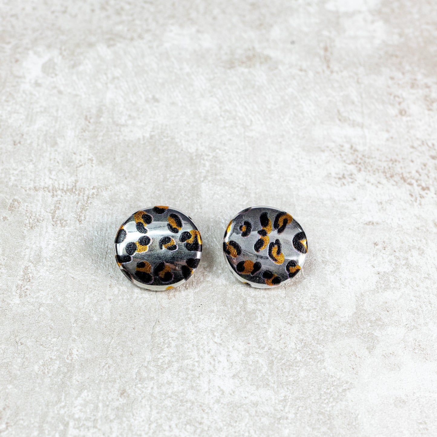 PENDIENTES ANIMAL PRINT CIRCULAR