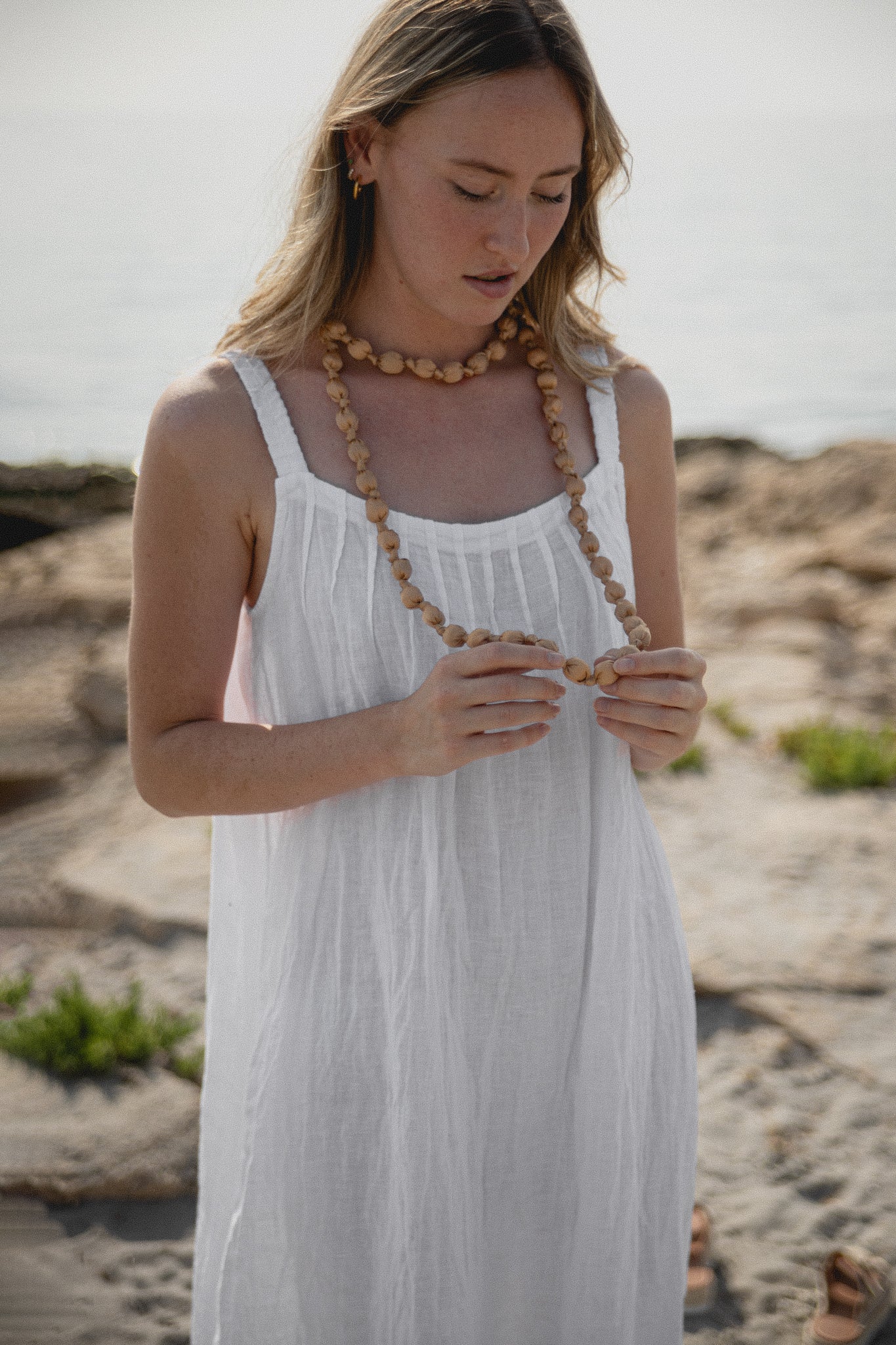 VESTIDO LINO BLANCO